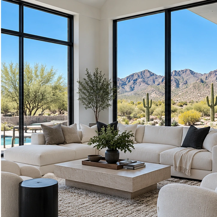 Illustrative Arizona home with large windows